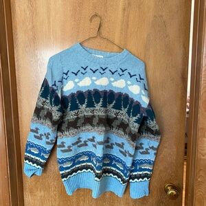 Vintage Orvis Duck Tree Wilderness Knit Sweater